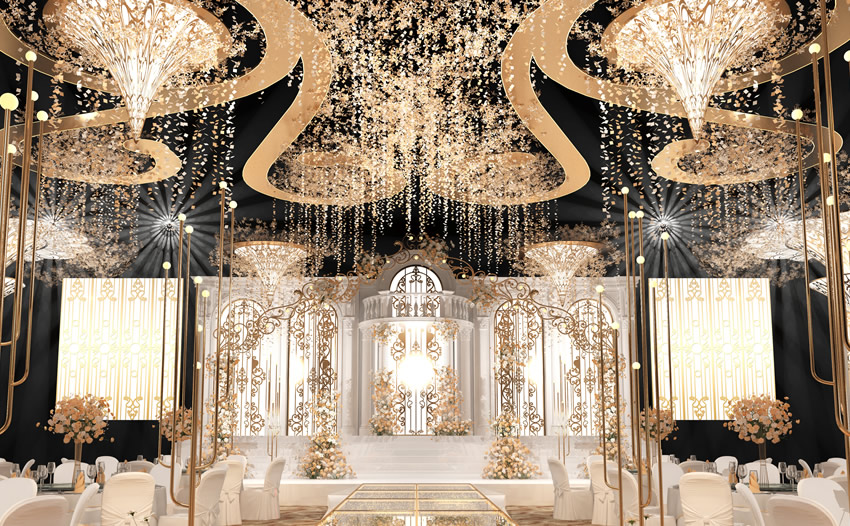 略阳花木兰喜事汇金色大厅效果展示